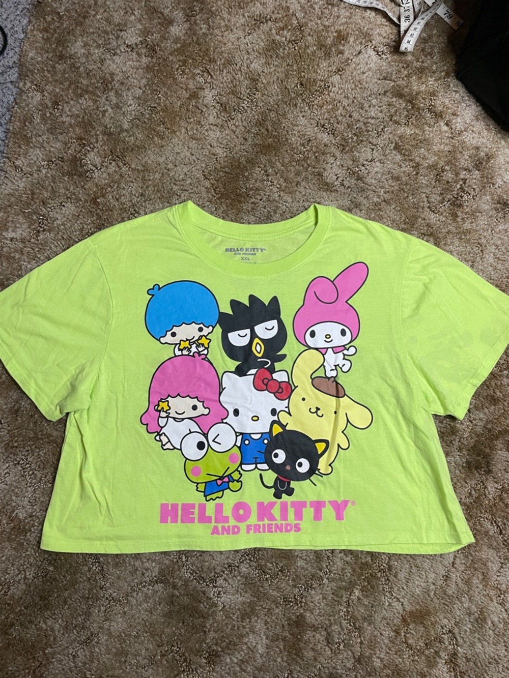Hello Kitty & Friends‎ Woman’s Cropped T Shirt Size xxl